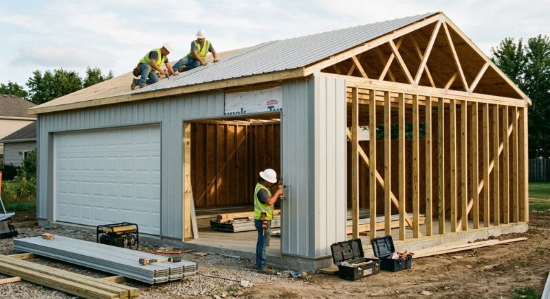 Attached Garage Construction in Katy, TX